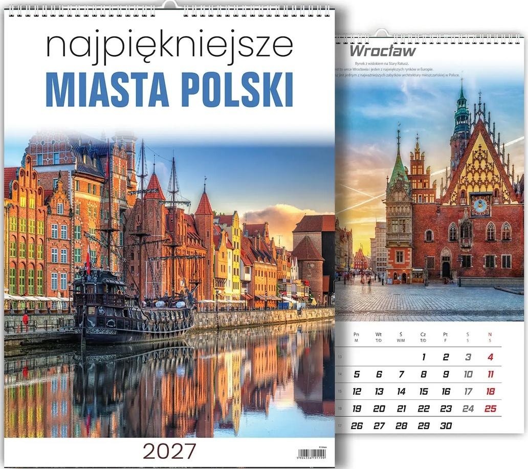 Kalendarz 2027 wieloplanszowy Piękne Miasta