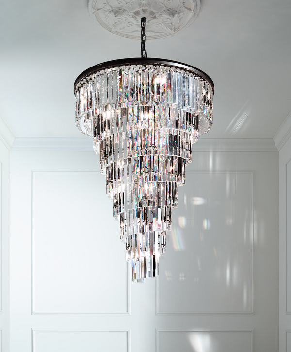 Duża lampa wisząca do salonu/jadalni kryształy spirala HERRA 80cm (3)