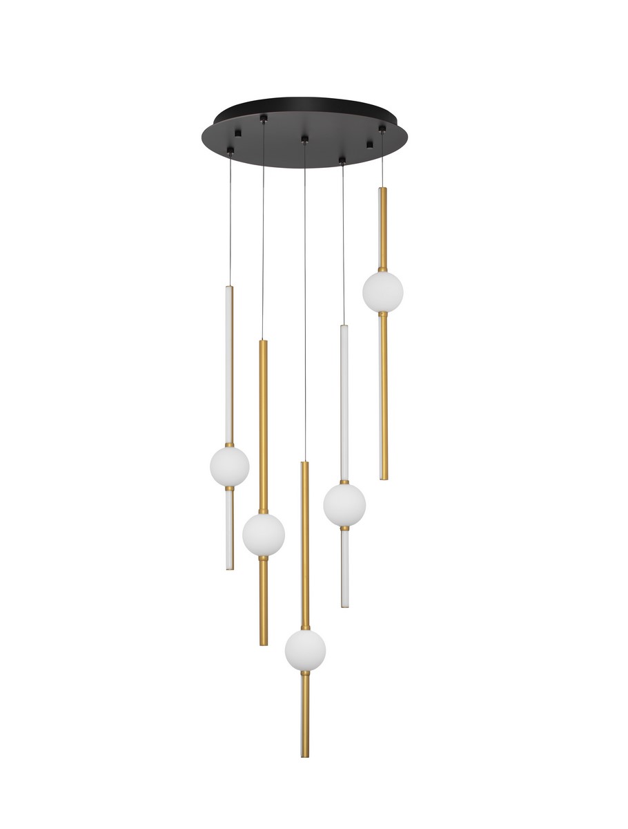 Lampa wisząca złota do salonu nad stół modern złota/czarna CROBAT LED 60W