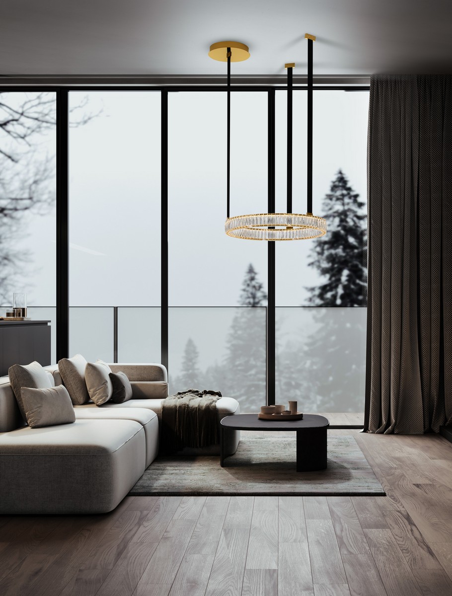 Lampa nowoczesna liniowa w stylu glamour ring okrągła ARUZAL LED 74W (5)
