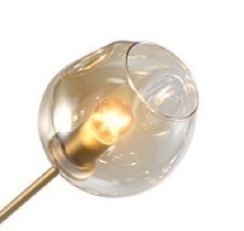 Lampa sufitowa Chemistry gold -6-punktowa szkło kule glass GOLD bursztynowa złota Ilumianr