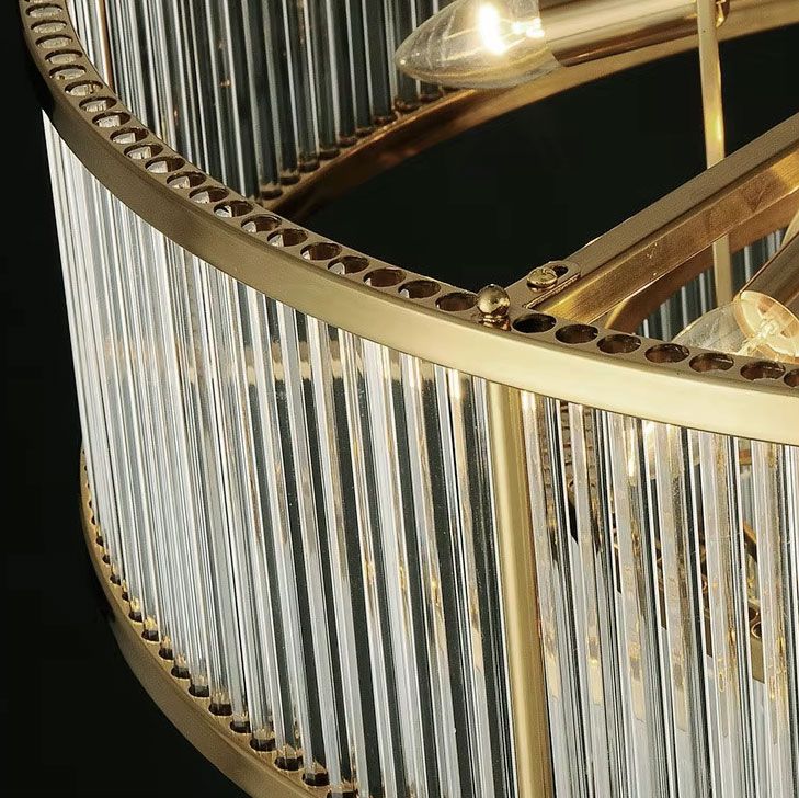 ŻYRANDOL złota lampa wisząca sufitowa glamour kryształy ESSA E14 IP20 (3)