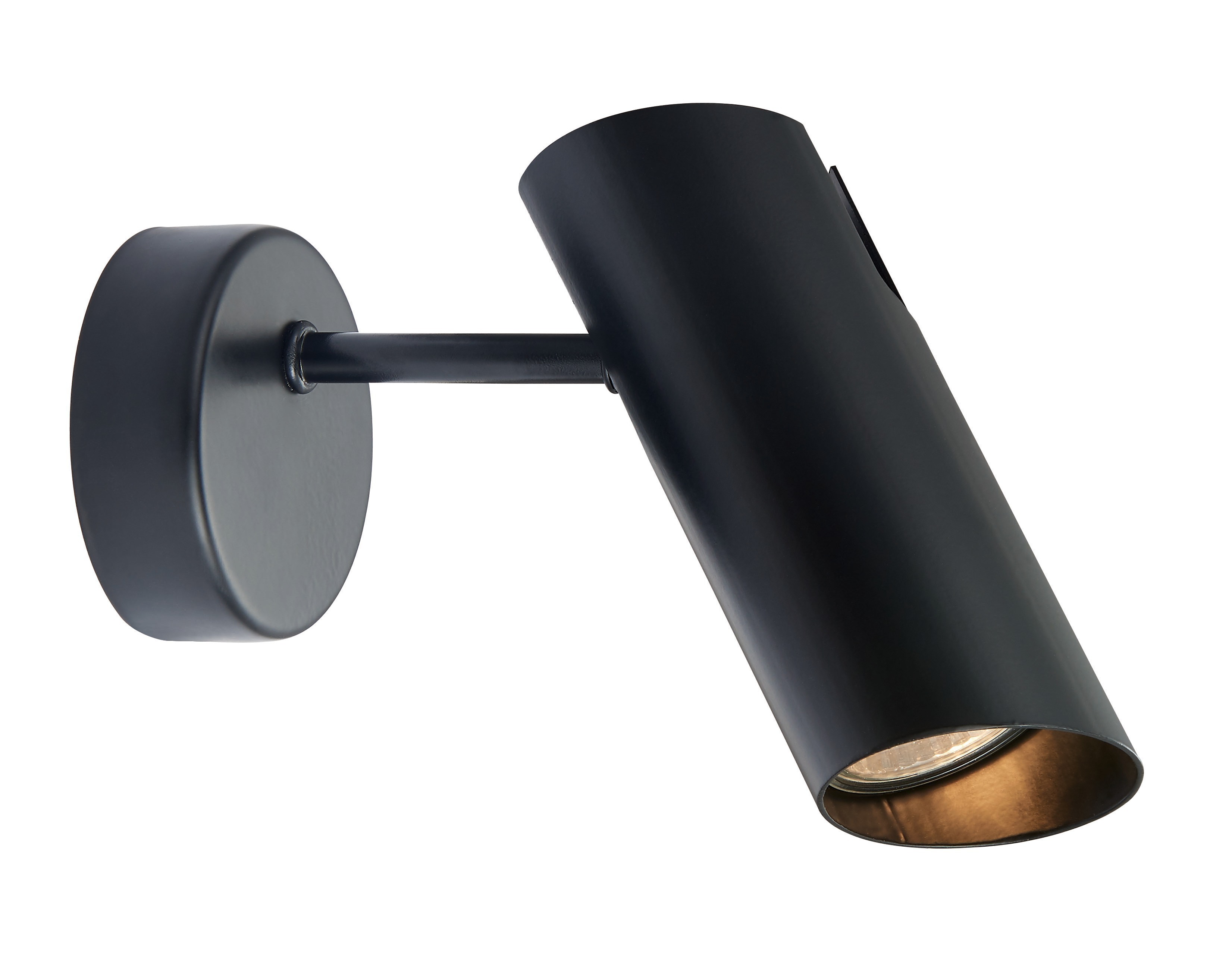 Kinkiet ścienny LAMPA Futuro Light Prestige czarny na wysięgniku oprawa tuba 1xGU 35W