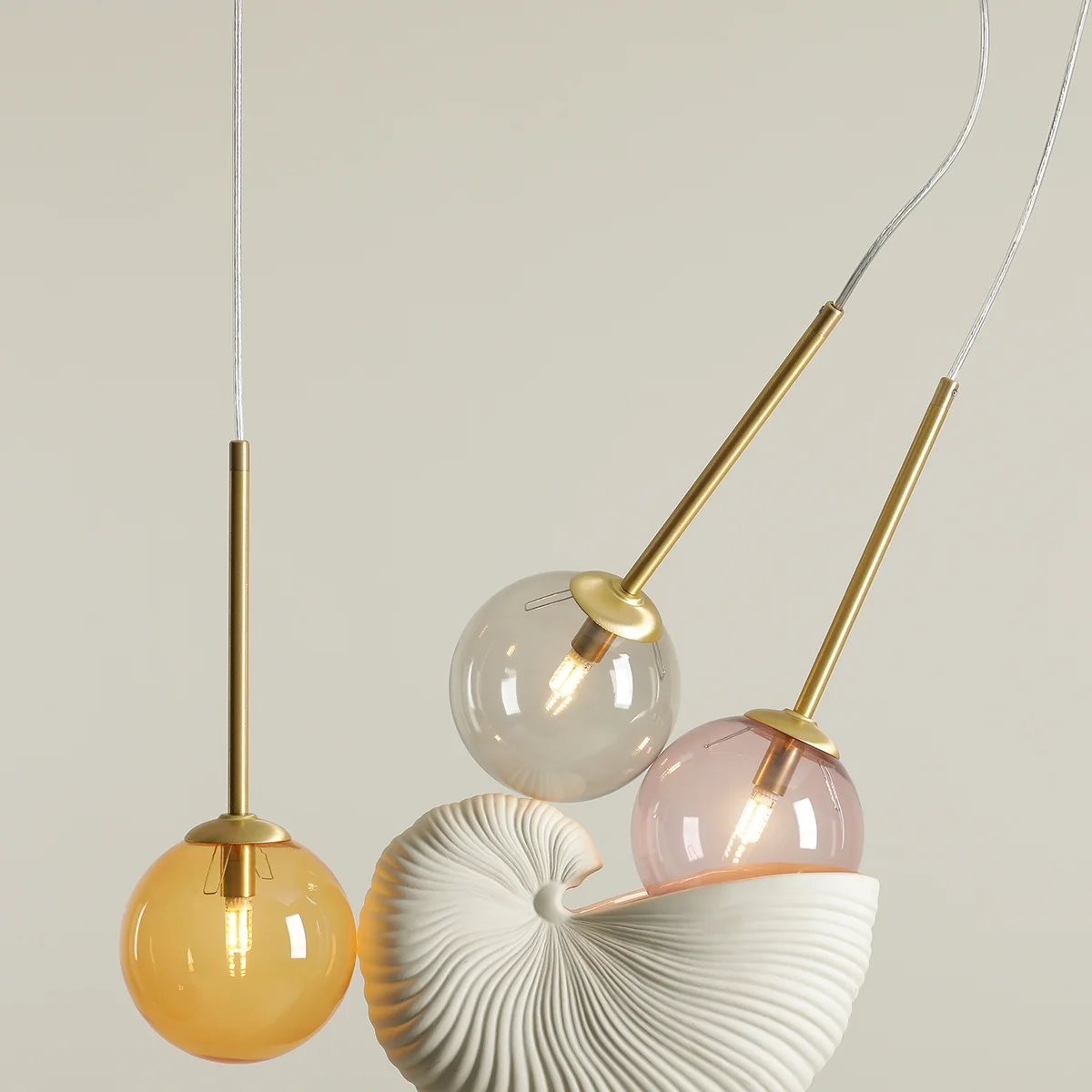 BOSSO 3 MULTICOLOUR 1119E_40 Efektowna lampa wisząca multikolor Aldex