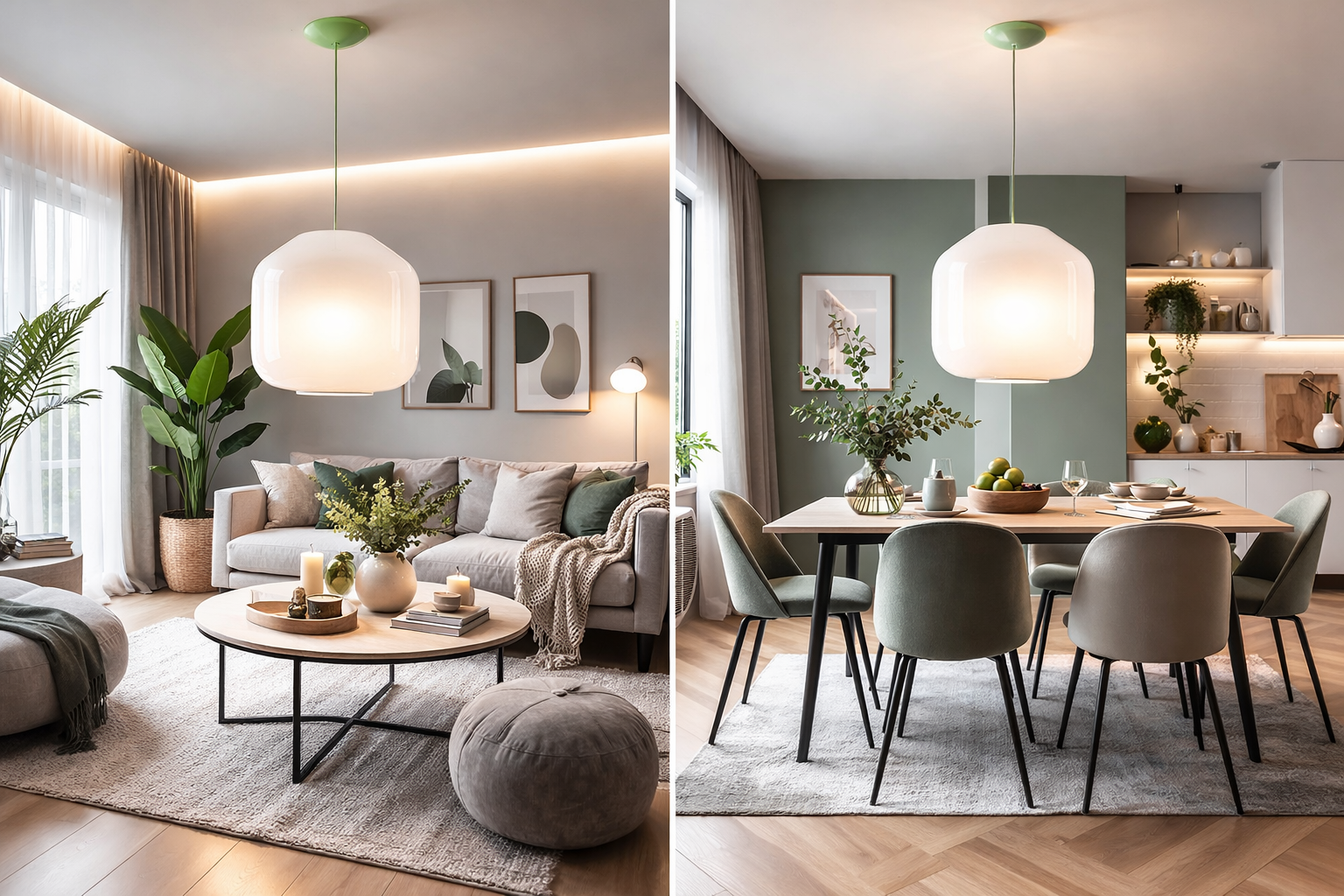 Lampa wisząca biała kula TERRA XL Aldex  (3)