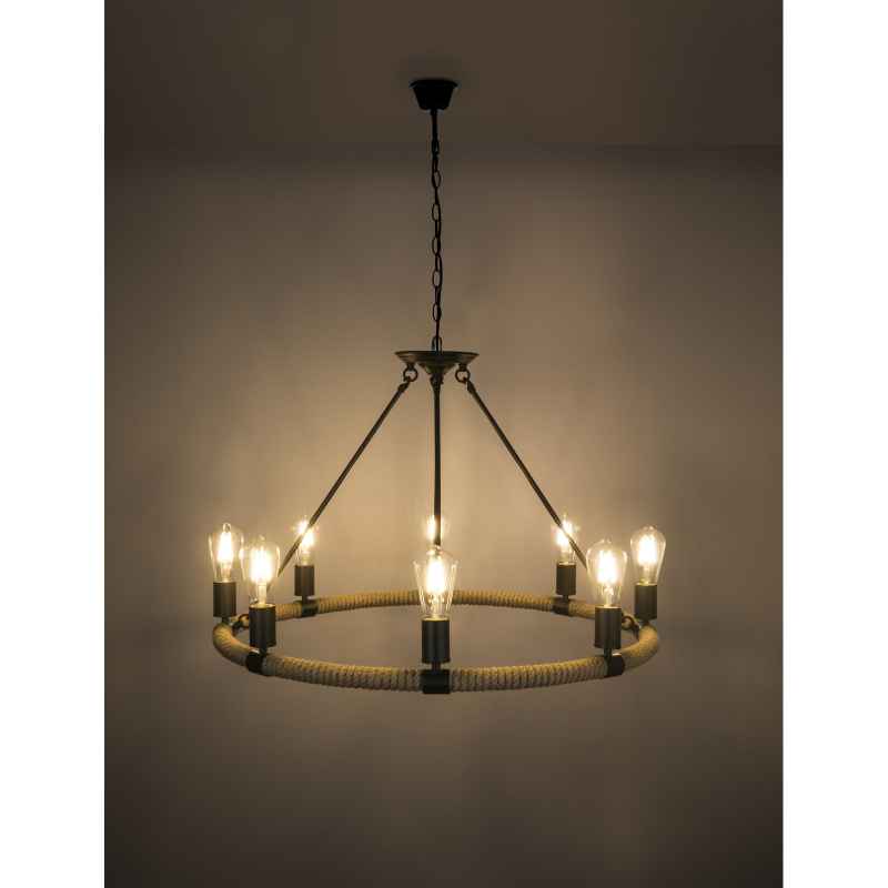 Lampa wisząca żyrandol GLOBO ULLEU 8xE27 60W