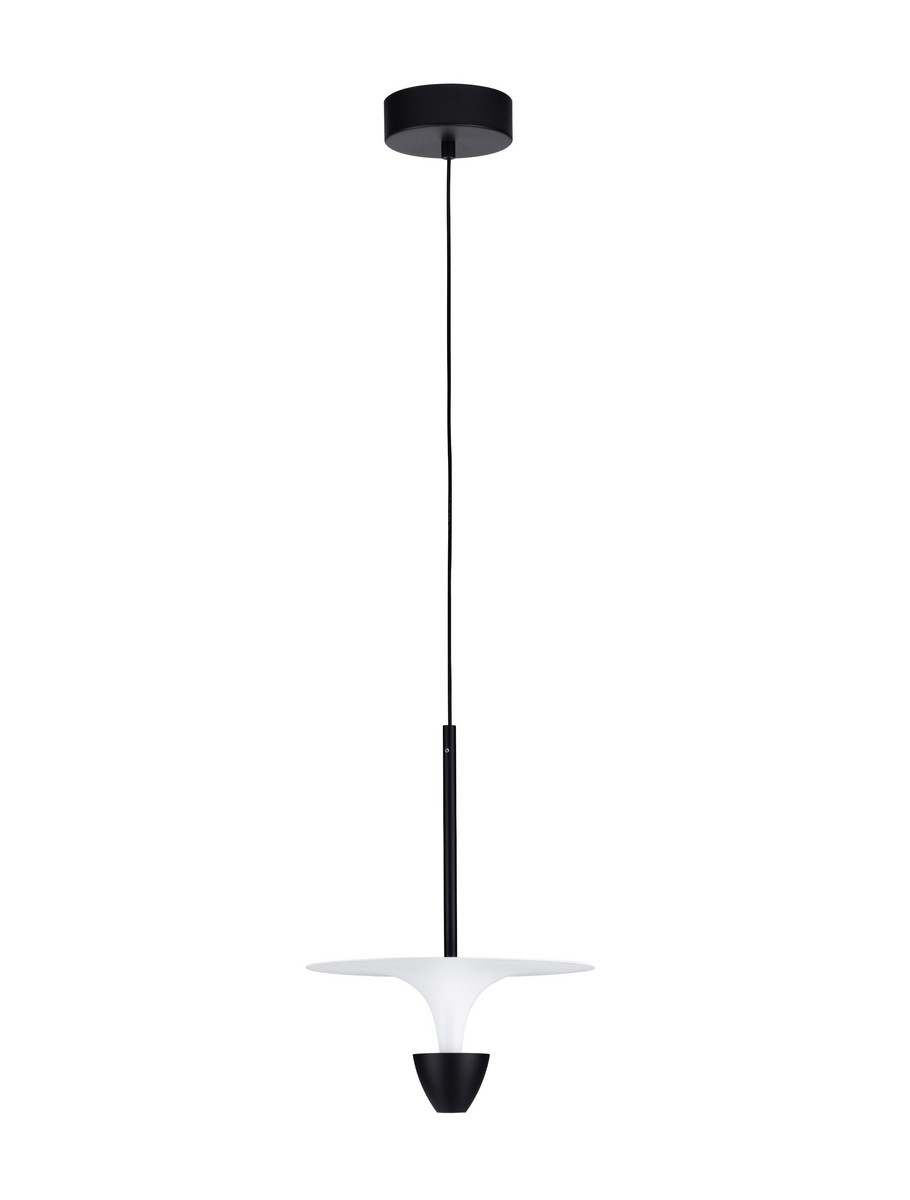 Lampa wisząca designerska zwis TEUL biała/czarna LED 11W 908lm