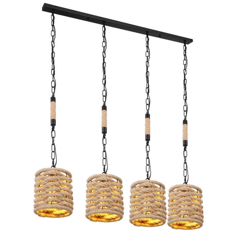 GLOBO HALIA 15679-4H lampa wisząca GLOBO brąz 3xE27 60W 230V