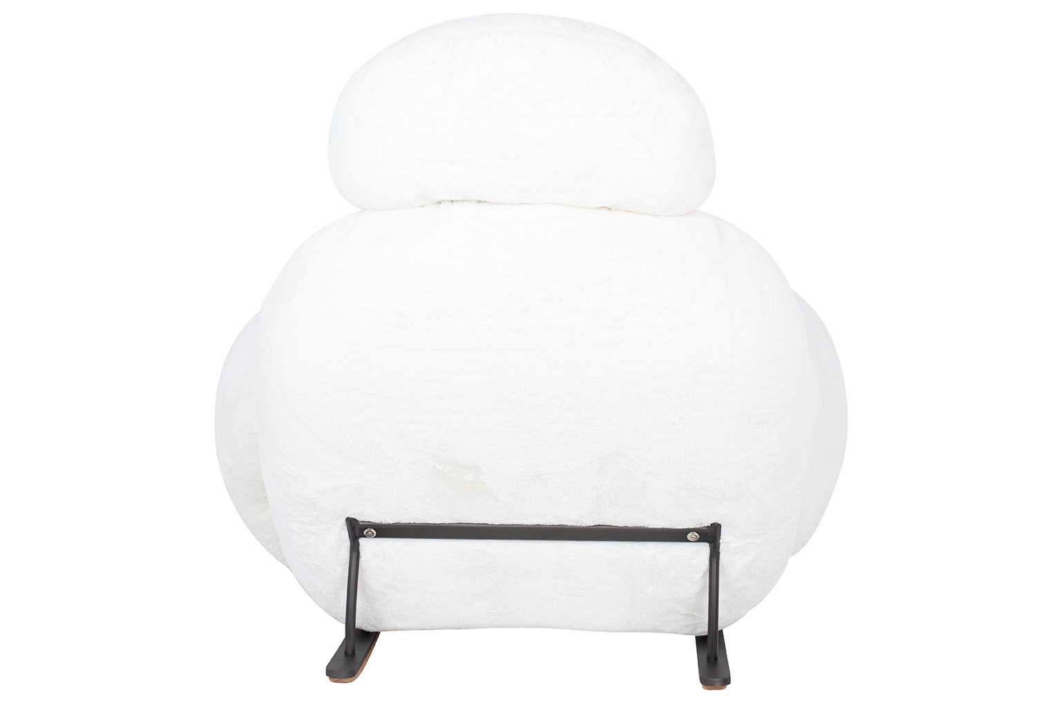 Fotel bujany PLUSH FUR biały (5)