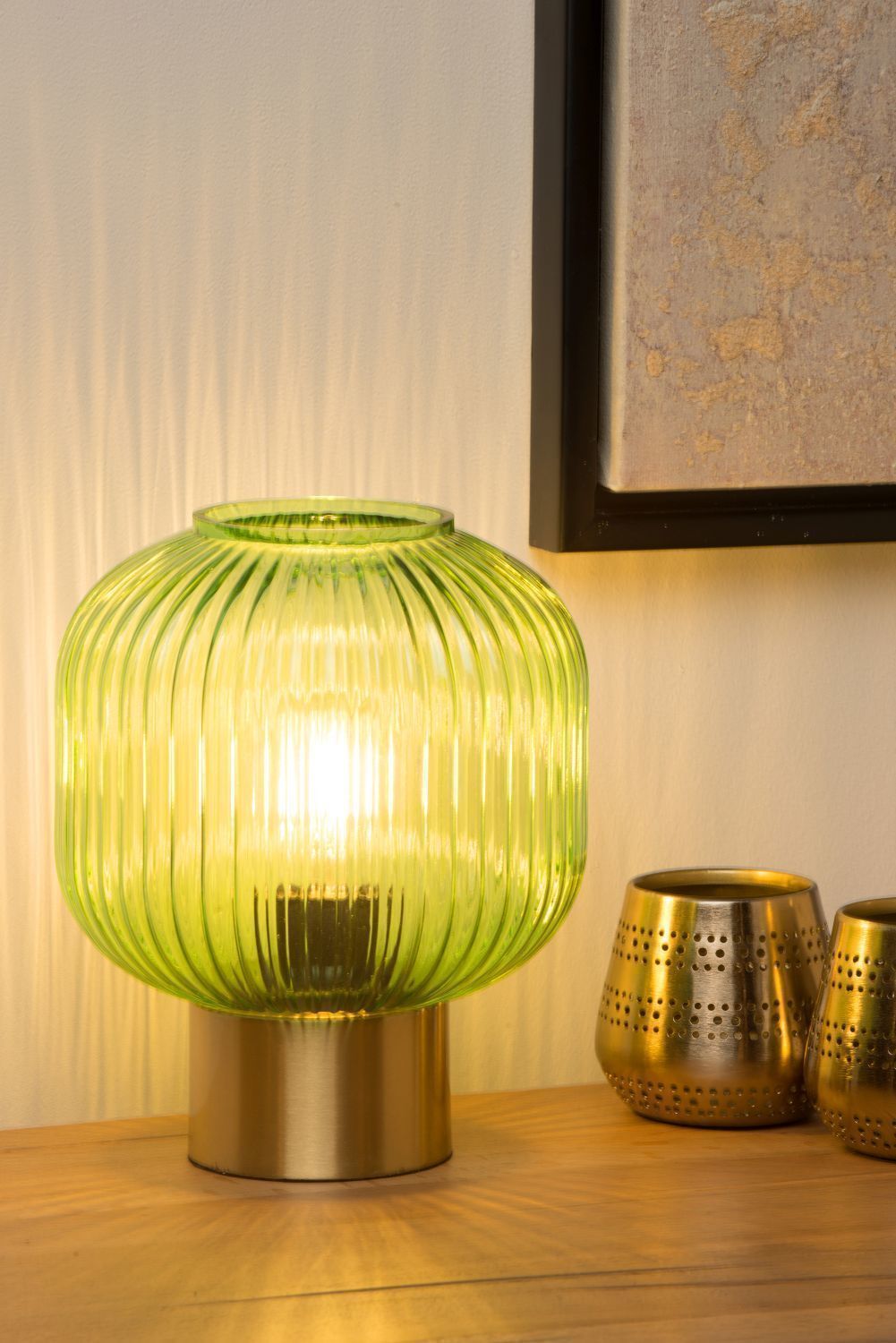 Lampa biurkowa stołowa MALOTO Lucide zielona klosz kula okrągła szkło glass ball w stylu glamour 1xE27 40W IP20 (4)