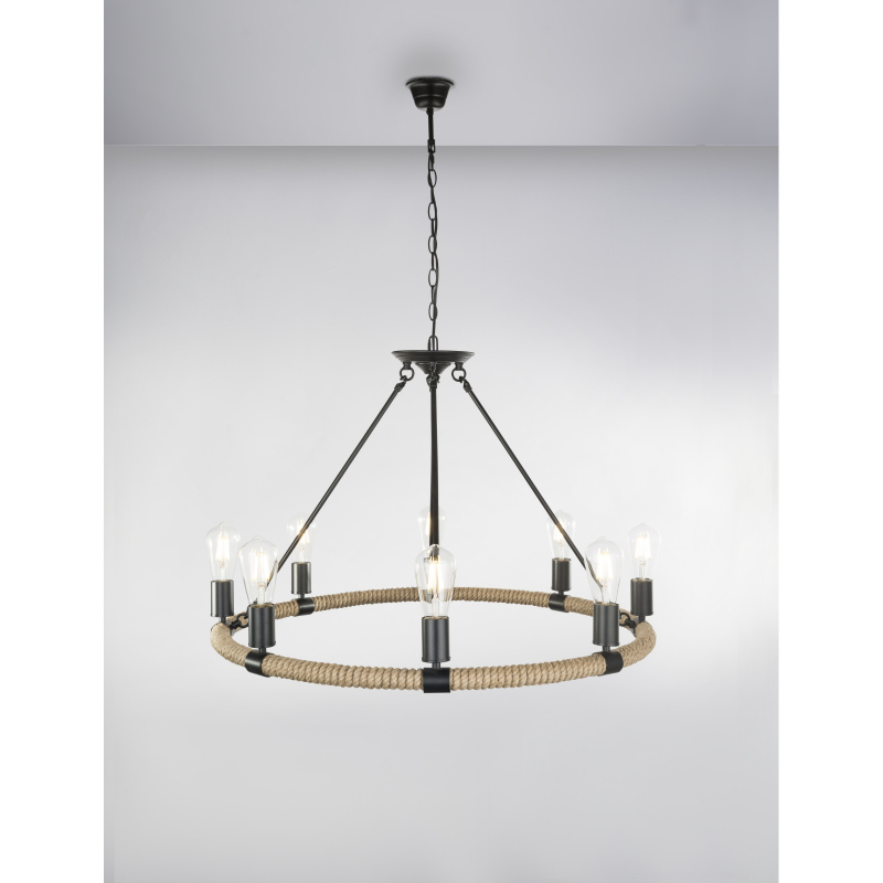 Lampa wisząca żyrandol GLOBO ULLEU 8xE27 60W