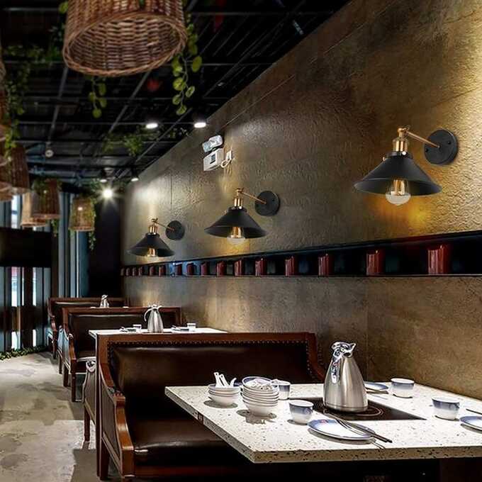 KINKIET lampa PORTO czarna w stylu LOFT 1xE27