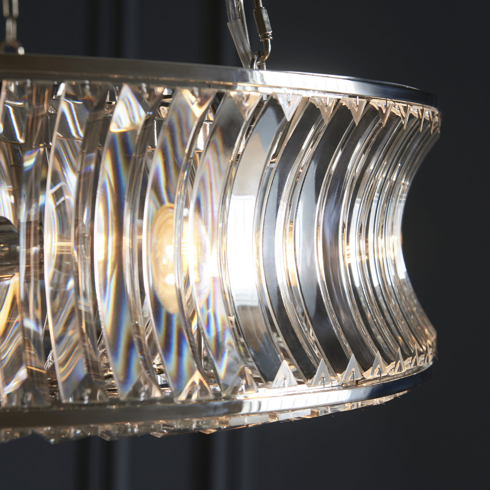 Lampa wisząca żyrandol okrągły kryształy JASTRA Lighting nr.1 6x6W E14 (6)