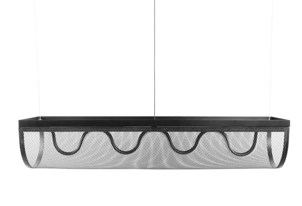 Lampa wisząca sufitowa nad stół OTTAMI podłużna czarna LED (6)