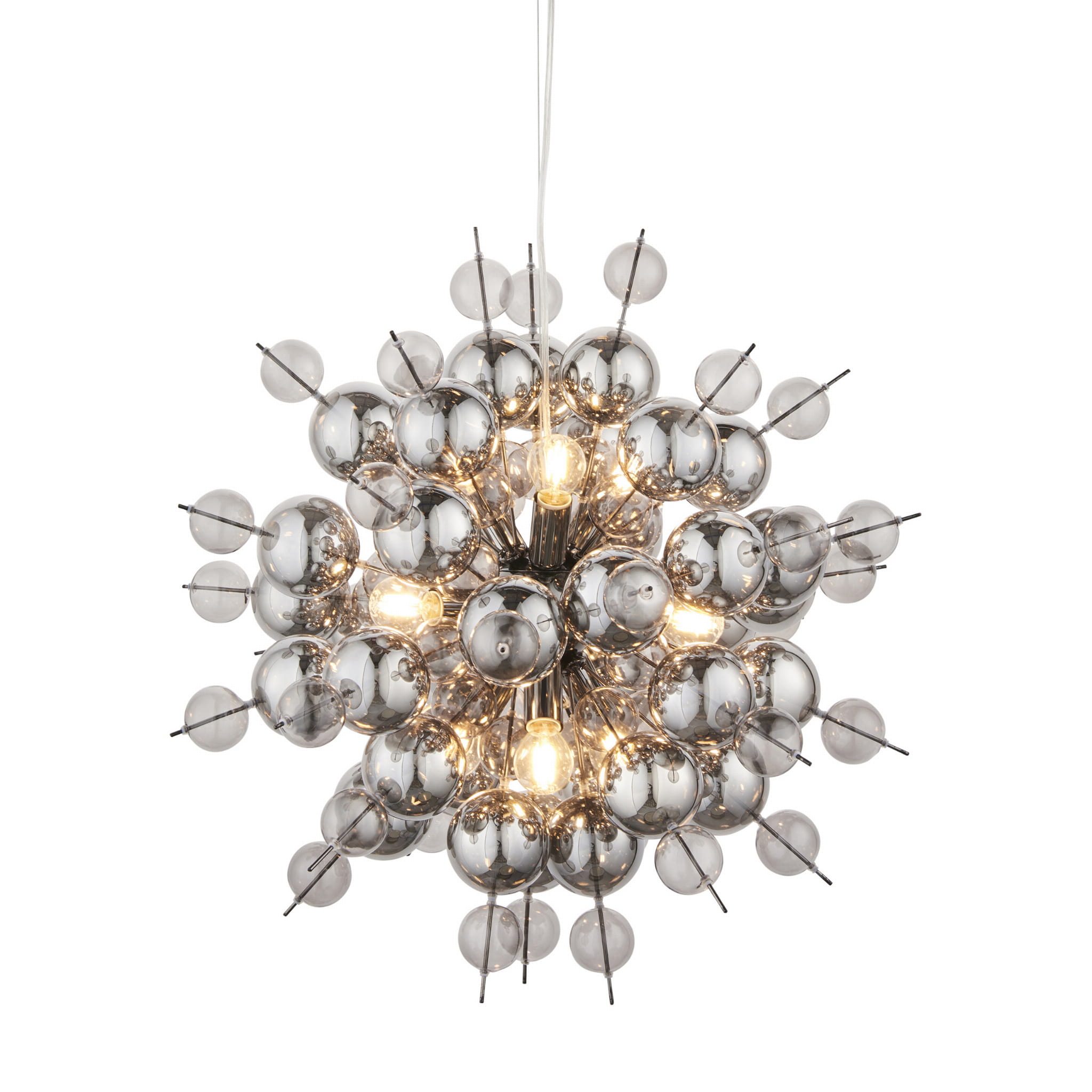 Lampa wisząca żyrandol czarny stal przeźroczysta EVO Lighting nr.1 9x7W E14
