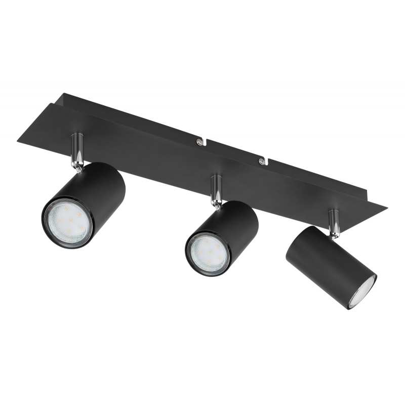 LAMPA LISTWA GLOBO ROBBY 57910-3B lampa sufitowa czarna regulowana 35W 3xGU10