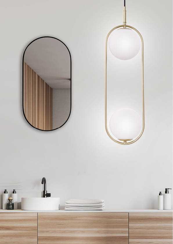 LAMPA SUFITOWA WISZĄCA CO-DEL 32-73464 MOSIĄDZ złota białe kule ball molekuł zwis 2xG9 (3)