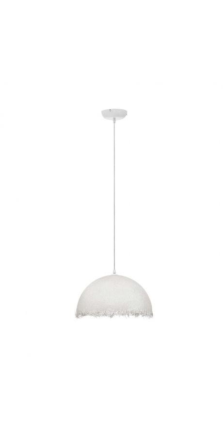 Lampa wisząca designerska do kuchni ULLAL E27 12W 40cm włókno biała 