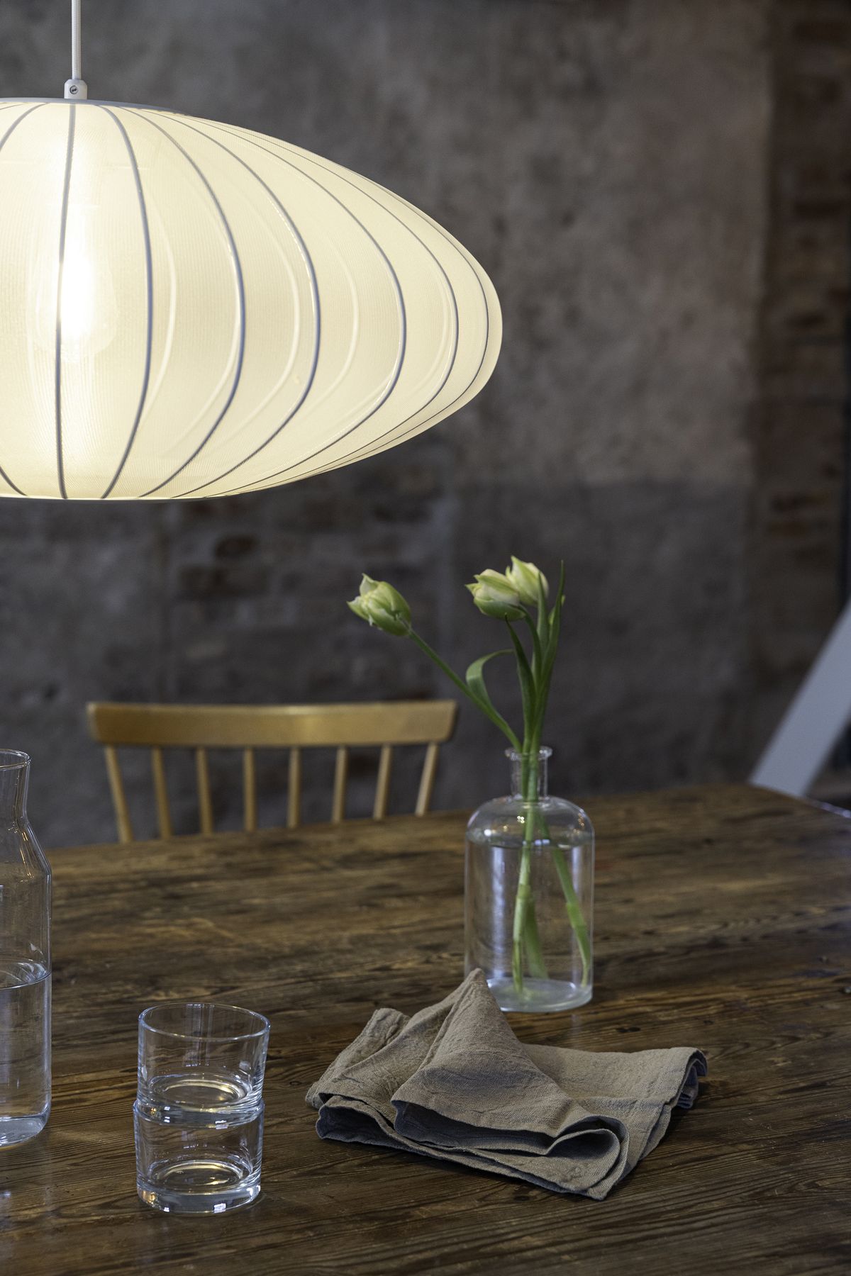 Lampa wisząca FLORENCE skandynawska klosz materiał biała Markslojd 108794 60cm 40W (3)