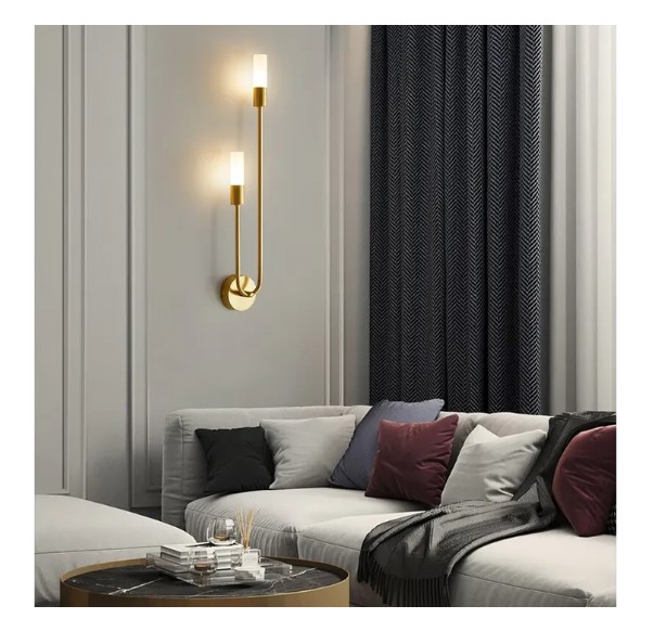  Lampa ścienna kinkiet złoty LOFT 40W 2xE14