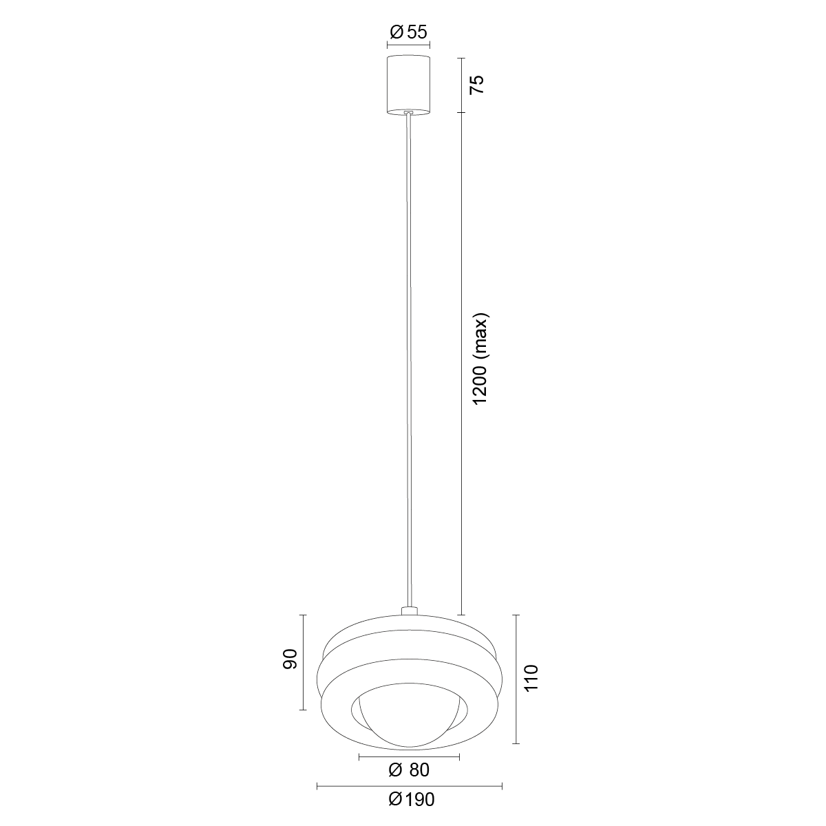 Lampa wisząca kobaltowa kulka biała LAMPA WISZĄCA TEVO G9 8818 (4)