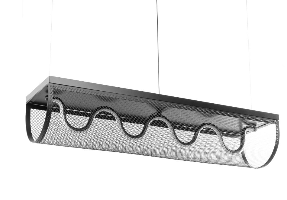 Lampa wisząca sufitowa nad stół OTTAMI podłużna czarna LED (4)