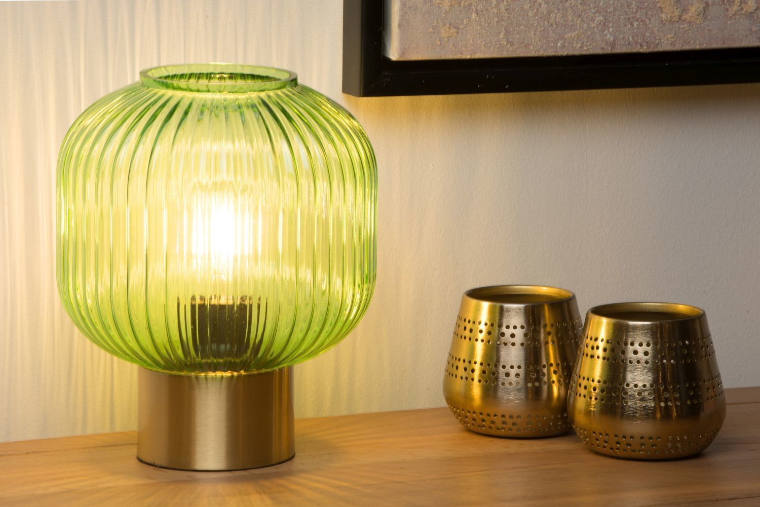Lampa biurkowa stołowa MALOTO Lucide zielona klosz kula okrągła szkło glass ball w stylu glamour 1xE27 40W IP20 (5)