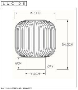 Lampa biurkowa stołowa MALOTO Lucide bursztynowa klosz kula okrągła szkło glass ball w stylu glamour 1xE27 40W IP20 (5)