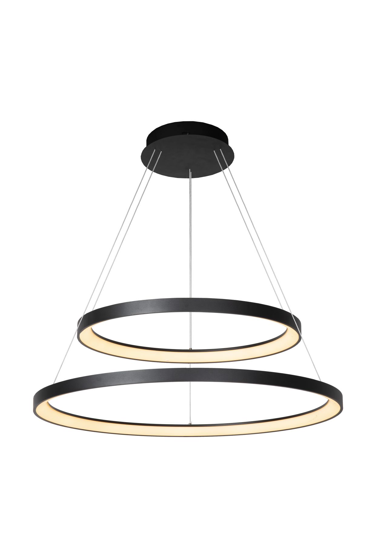Lampa wisząca czarna podwójna okręgi nad stół VIDAL 46403/92/30 Lucide