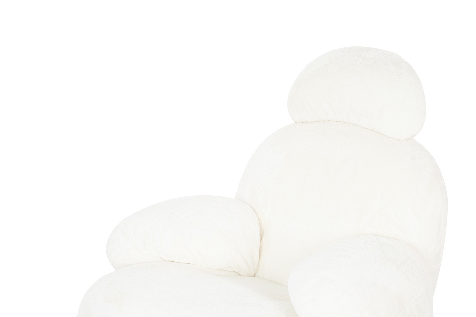 Fotel bujany PLUSH FUR biały (10)
