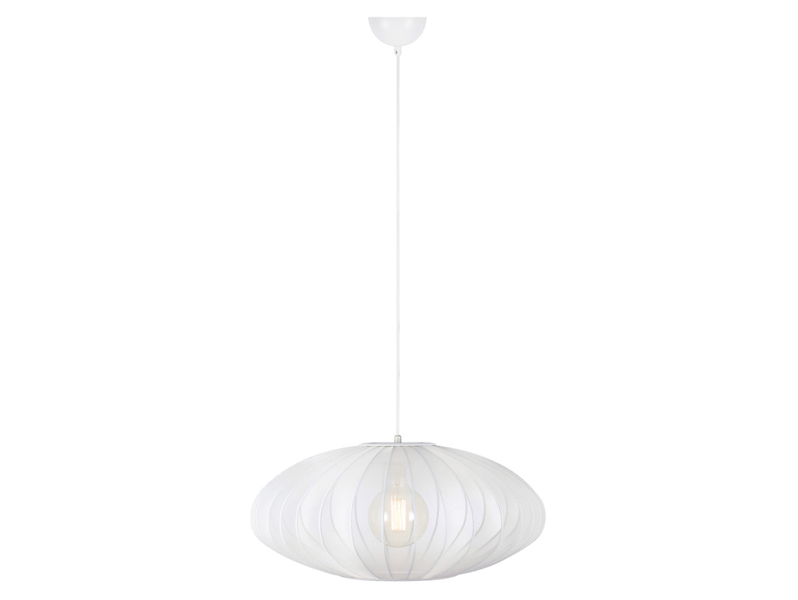 Lampa wisząca FLORENCE skandynawska klosz materiał biała Markslojd 108794 60cm 40W (4)