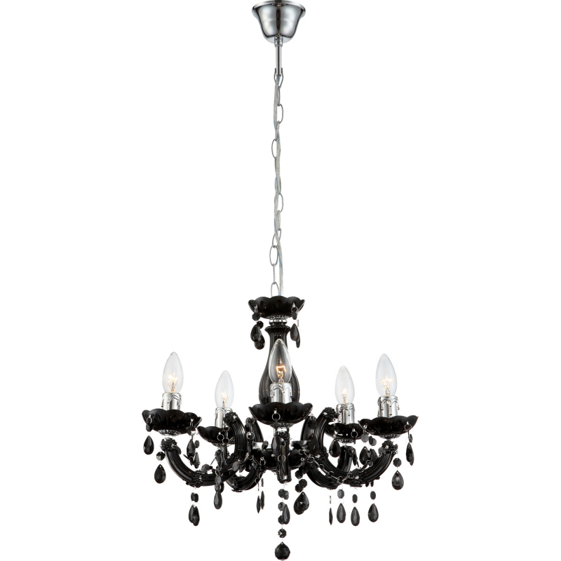  LAMPA WISZĄCA GLOBO CUIMBRA II 63110-5 kryształy żyrandol CZARNY 5xE14 GLAMOUR LAMPA WISZĄCA GLOBO CUIMBRA II 63110-5 kryształy żyrandol CZARNY 5xE14 GLAMOUR