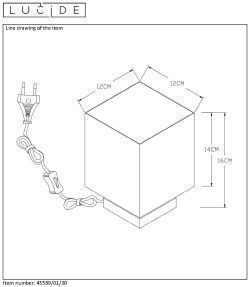 Lampa biurkowa stołowa SUZY Lucide czarna kwadratowa ball kula w stylu nowoczesnym 1xE14 40W IP20 (5)