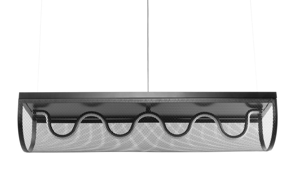 Lampa wisząca sufitowa nad stół OTTAMI podłużna czarna LED (7)