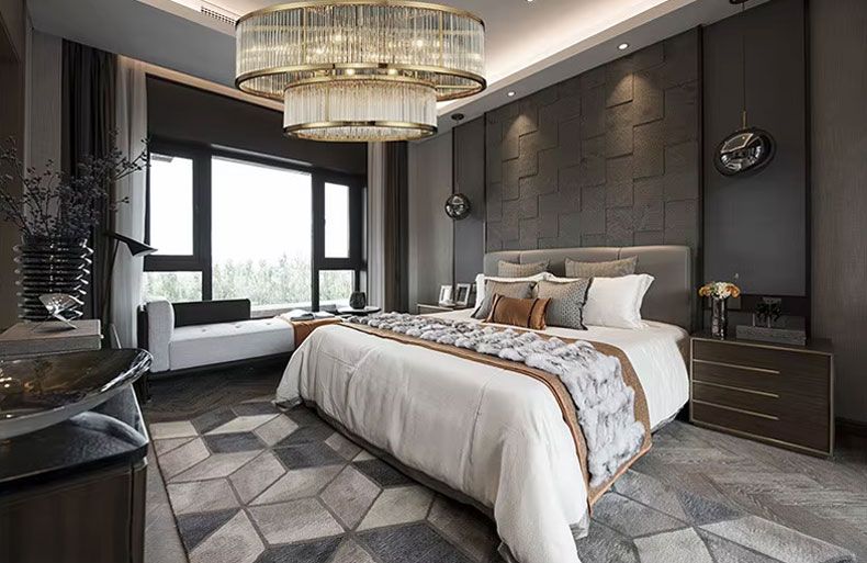 ŻYRANDOL złota lampa wisząca sufitowa glamour kryształy ESSA E14 IP20 (7)