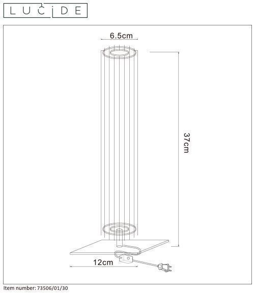 Lampa biurkowa stołowa LIONEL Lucide czarna desk lamp tuba LOFT 1xE27 40W IP20 (5)