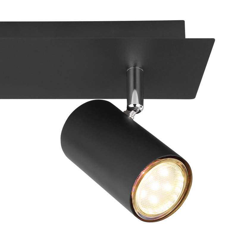 LAMPA LISTWA GLOBO ROBBY 57910-3B lampa sufitowa czarna regulowana 35W 3xGU10