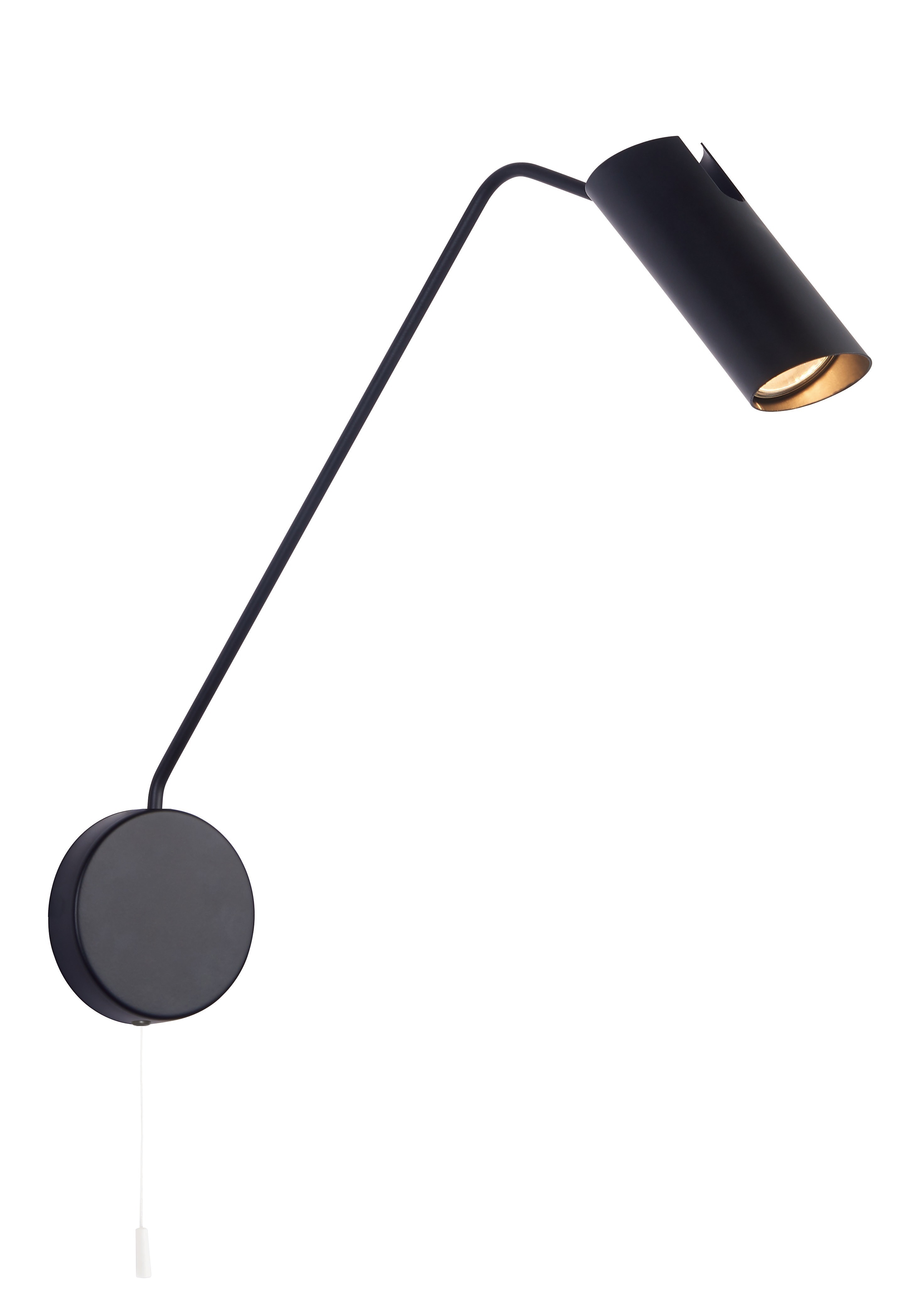 Kinkiet ścienny LAMPA Futuro 1 Light Prestige czarny na wysięgniku oprawa tuba 1xGU 35W