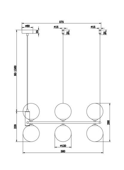 Lampa wisząca kule złota – Ring MOD013PL-06BS - Maytoni