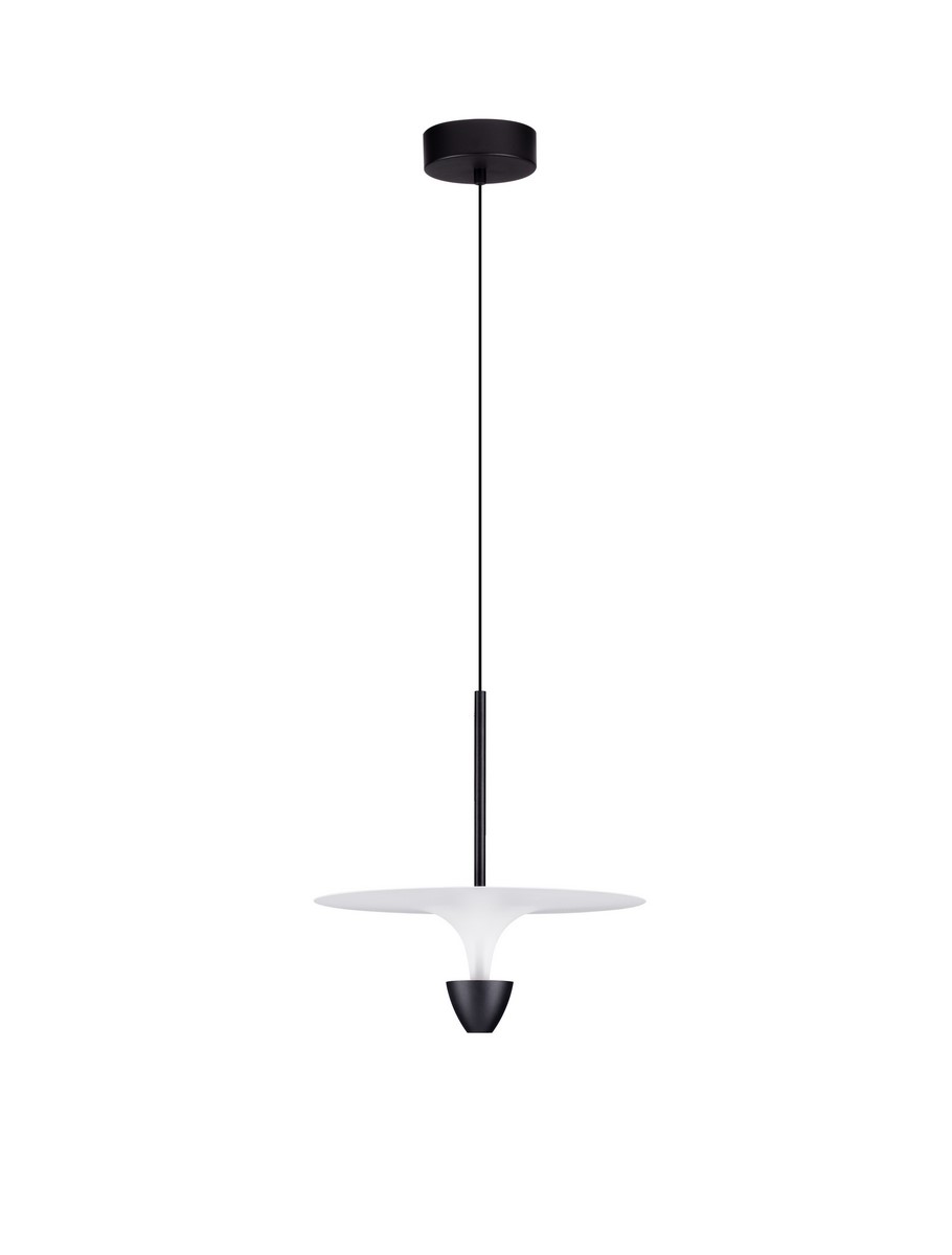 Lampa wisząca designerska zwis TEUL biała/czarna LED 11W