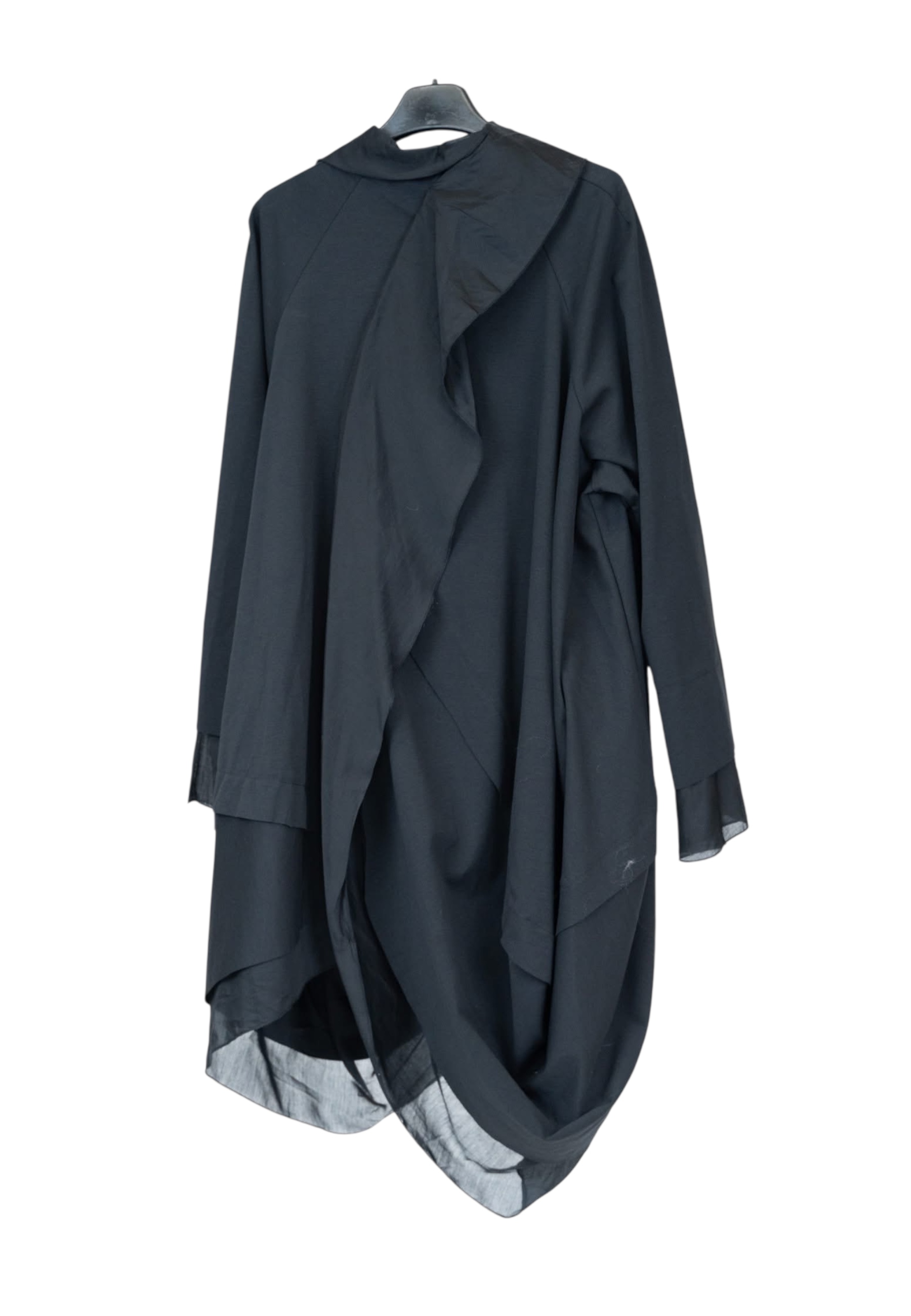 WENDY TRENDY Czarny PŁASZCZYK narzutka