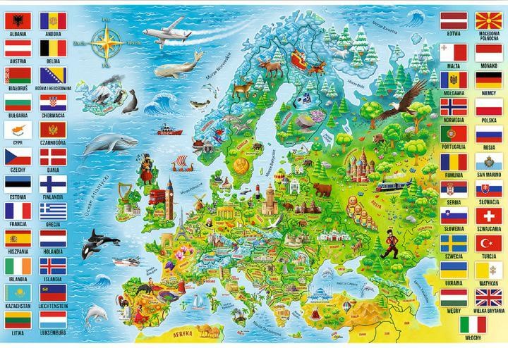 TREFL PUZZLE EDUKACYJNE MAPA EUROPY 15558