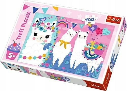 PUZZLE 100 ELEMENTÓW WESOŁE LAMY TREFL 16363