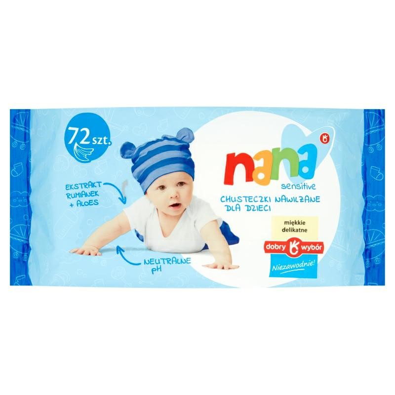 CHUSTECZKI NAWILŻANE NANA SENSITIVE BLUE