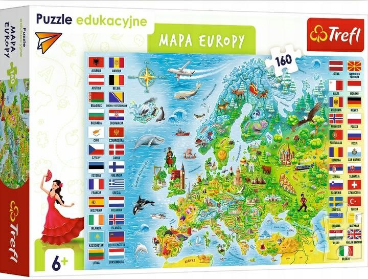 TREFL PUZZLE EDUKACYJNE MAPA EUROPY 15558