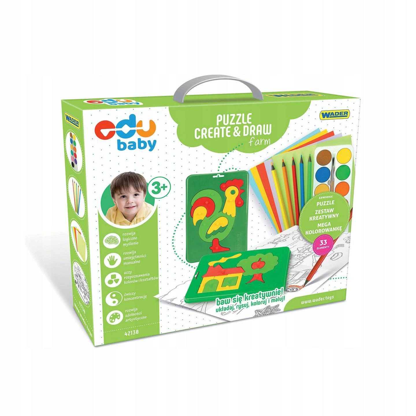 WADER PUZZLE CREAT`N`DRAW FARMA MALOWANKI 42130