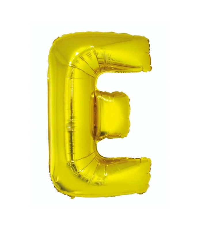 BALON FOLIOWY LITERA E ZŁOTA 89CM