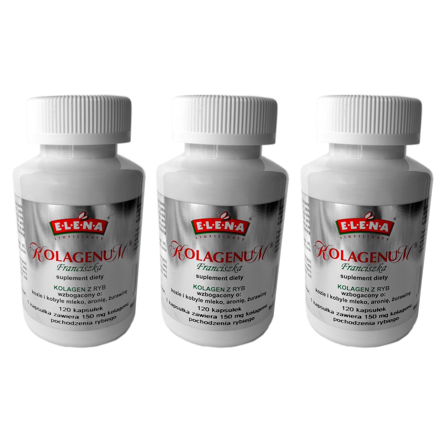 3x Kolagenum 120 kaps Elena z kozim kobylim mlekiem pakiet