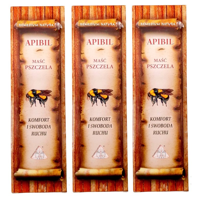 3x Apibil ukraińska maść z jadem pszczelim Elixir