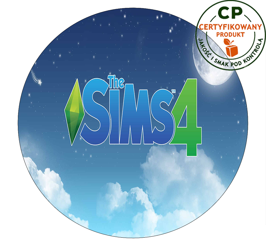 Opłatek na tort Sims